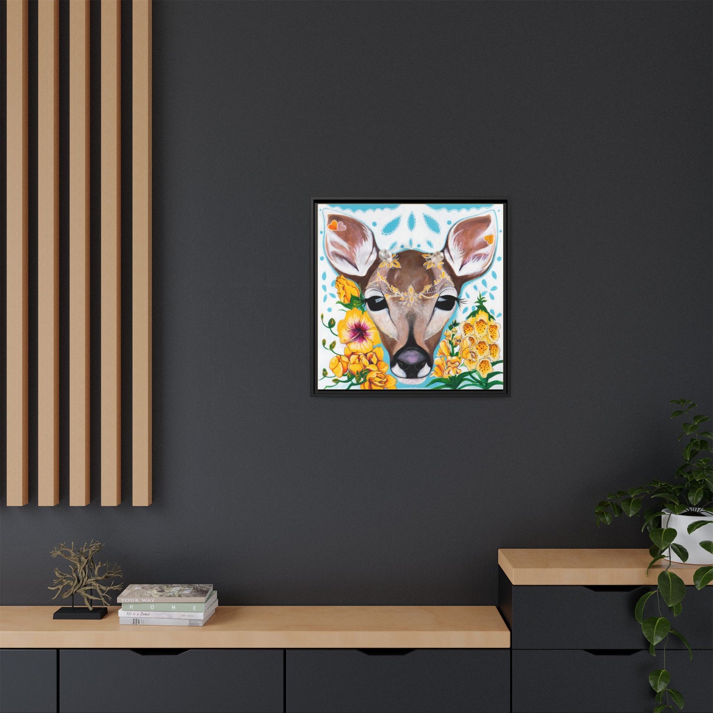 "Gentle Prince" Framed Canvas Fine Art Reproduction by Zabrina Fine Art