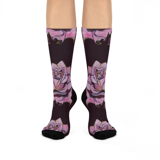 "Gilded Rose" Cute Socks by Zabrina Fine Art