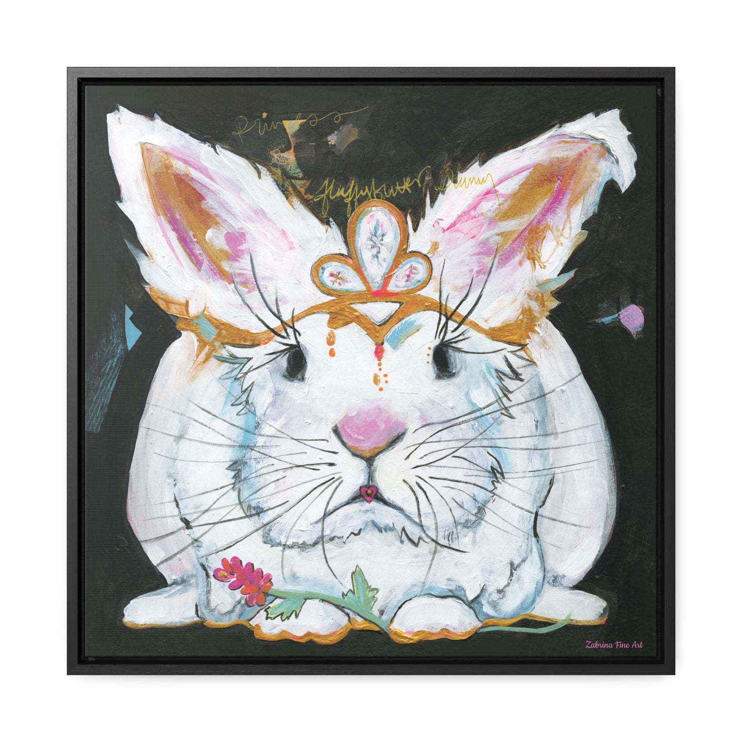 "Princess Fluffy Butter" Framed Canvas Fine Art Reproduction by Zabrina Fine Art