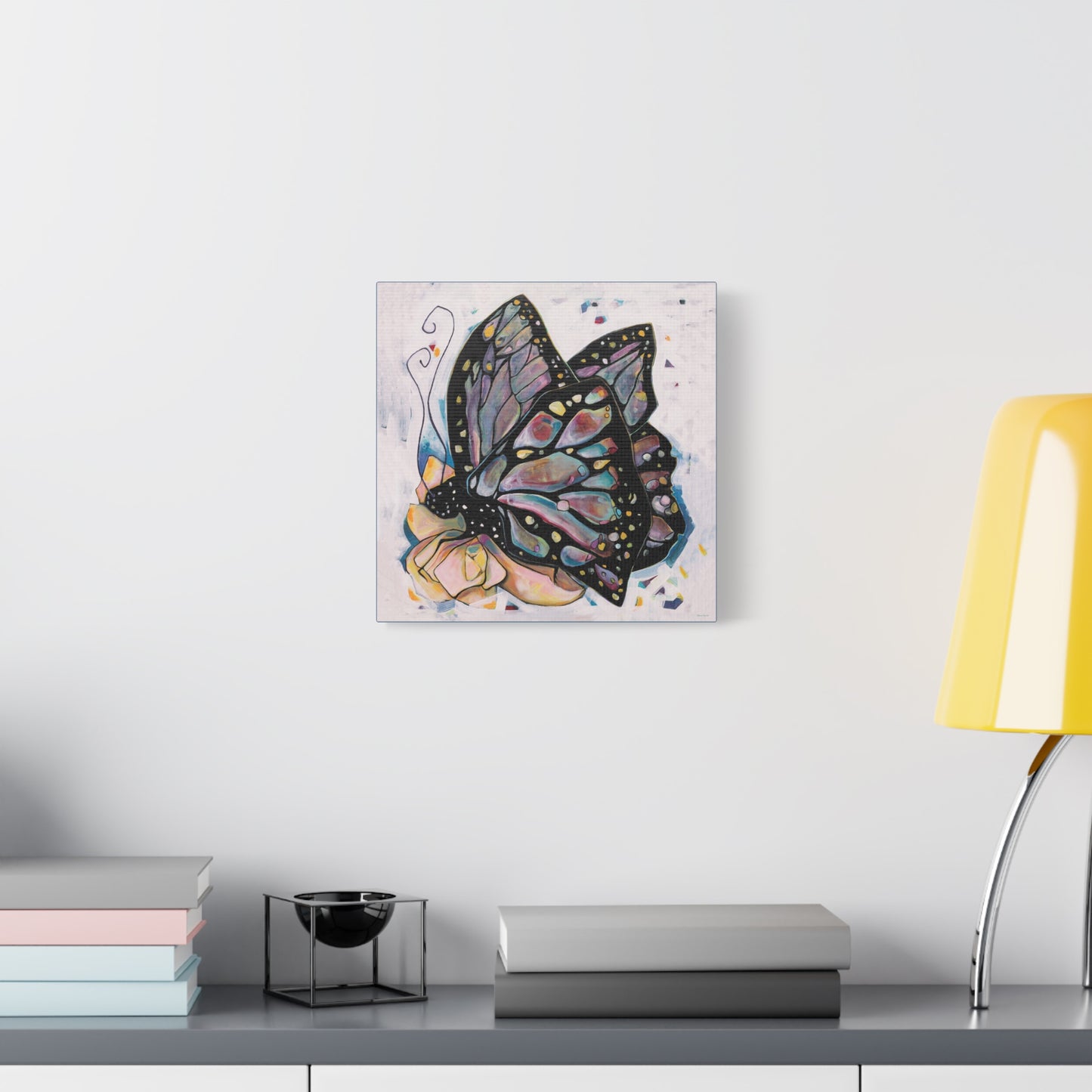 "Butterfly For Brook" Unframed Canvas Astral Blue Edge Reproduction by Zabrina Fine Art