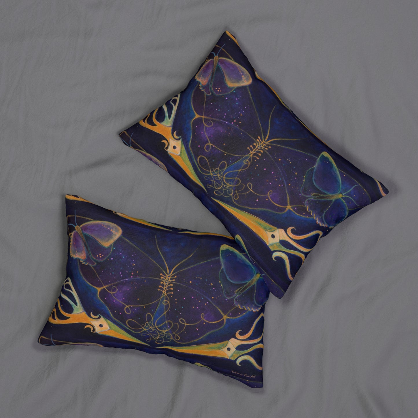 "Gold Threads" Throw Pillow by Zabrina Fine Art