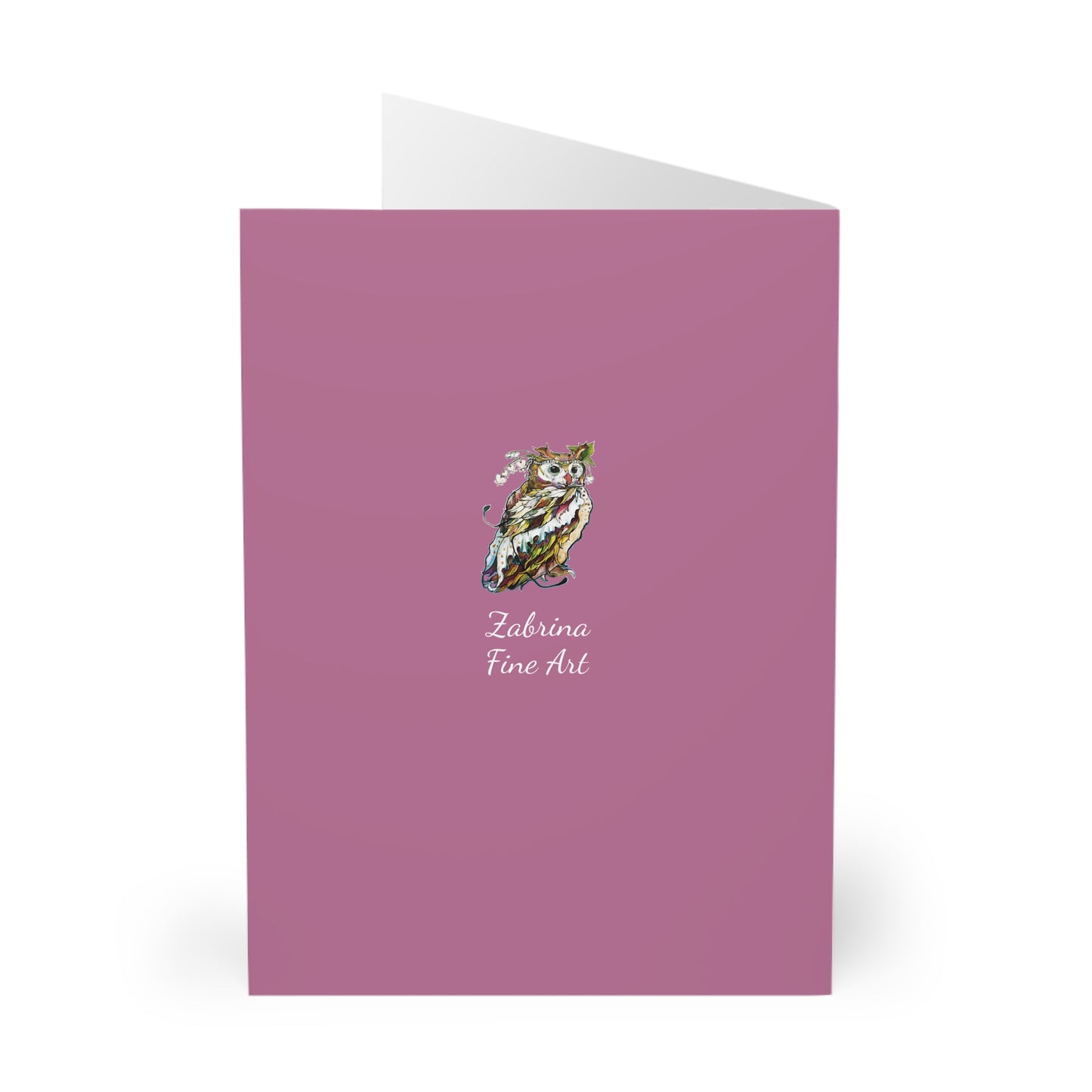 "Flower Crown Owl" Notecards by Zabrina Fine Art (set of 5)