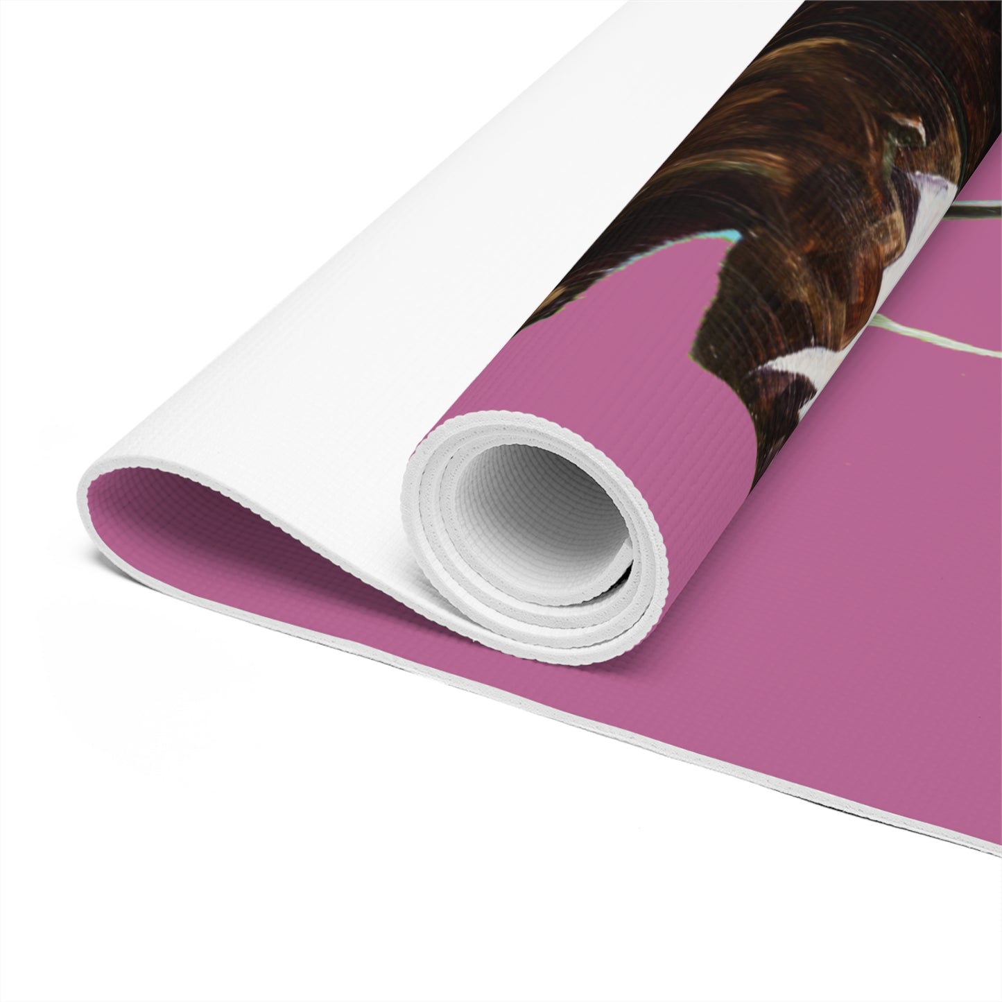 "Feather Pink" Yoga Mat by Zabrina Fine Art