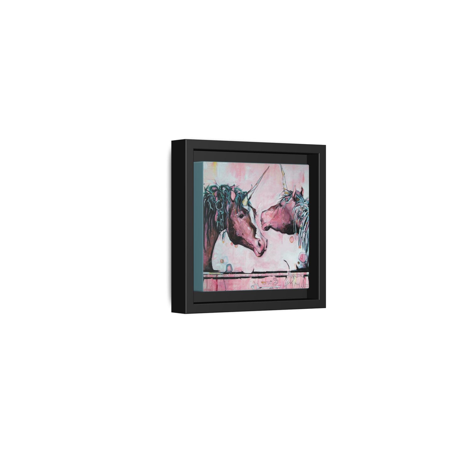 "Unicorns Are Real" Framed Canvas Fine Art Reproduction by Zabrina Fine Art
