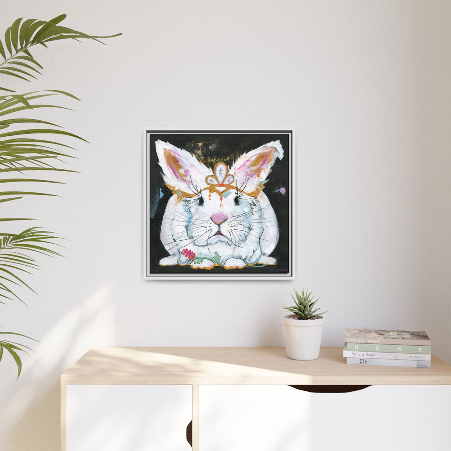 "Princess Fluffy Butter" Framed Canvas Fine Art Reproduction by Zabrina Fine Art