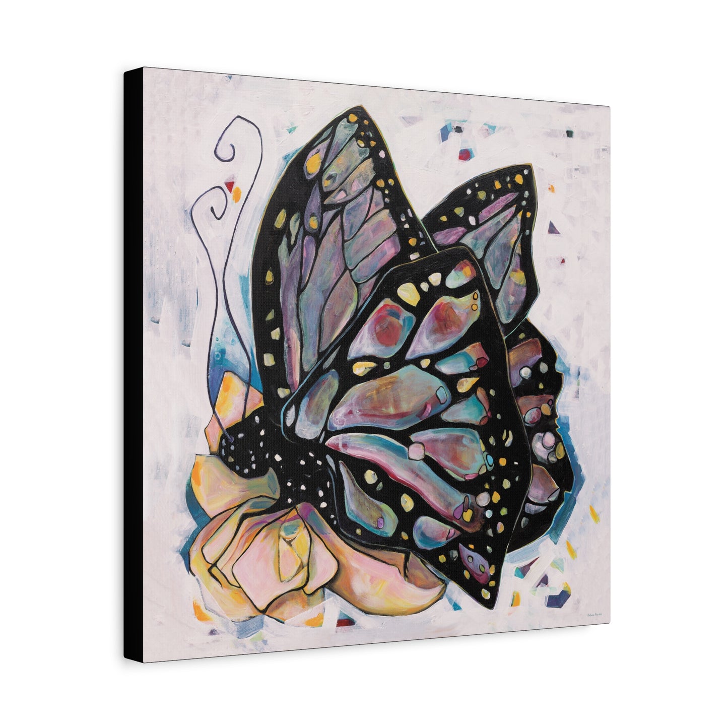 "Butterfly For Brook" Unframed Canvas Black Edge Reproduction by Zabrina Fine Art