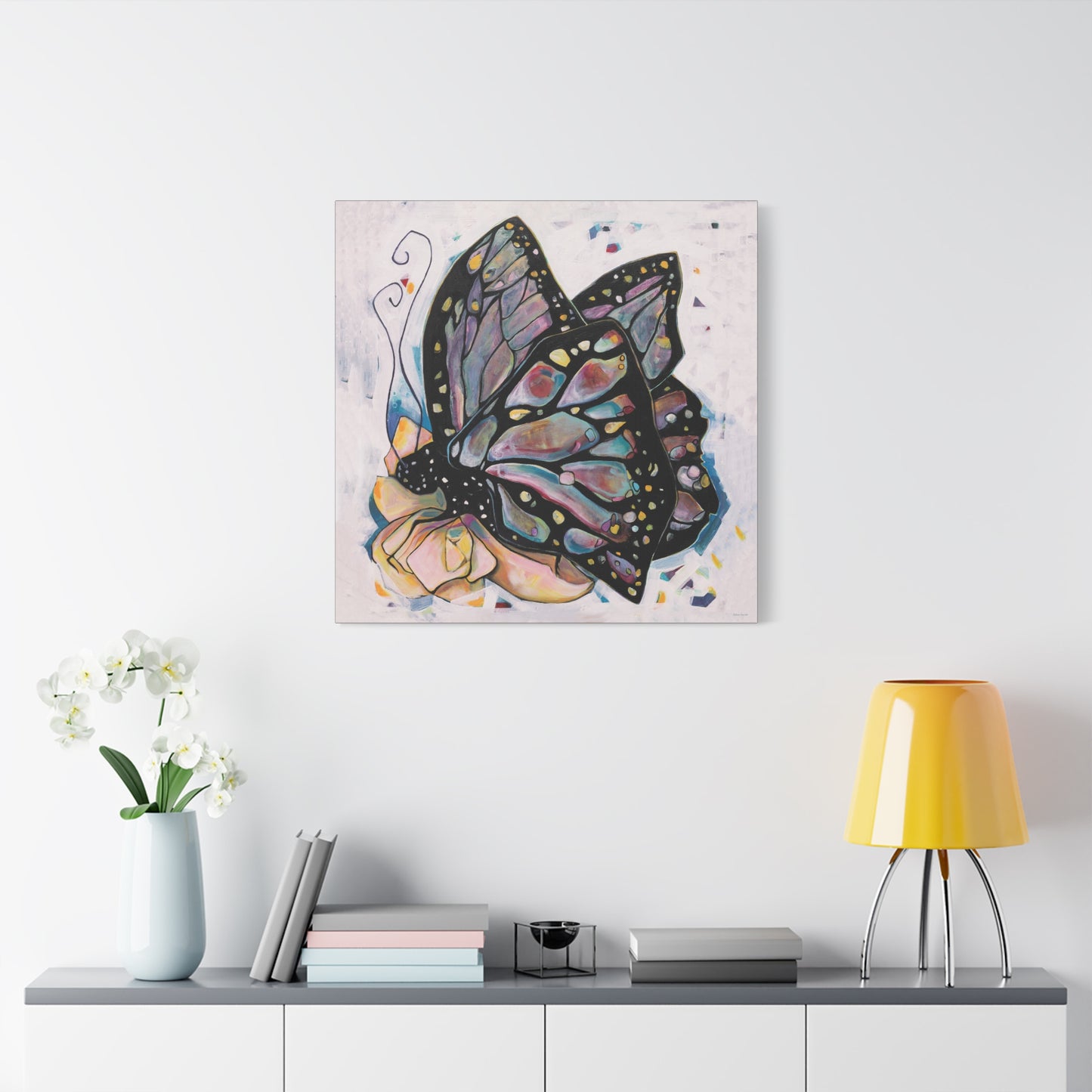 "Butterfly For Brook" Unframed Canvas Black Edge Reproduction by Zabrina Fine Art