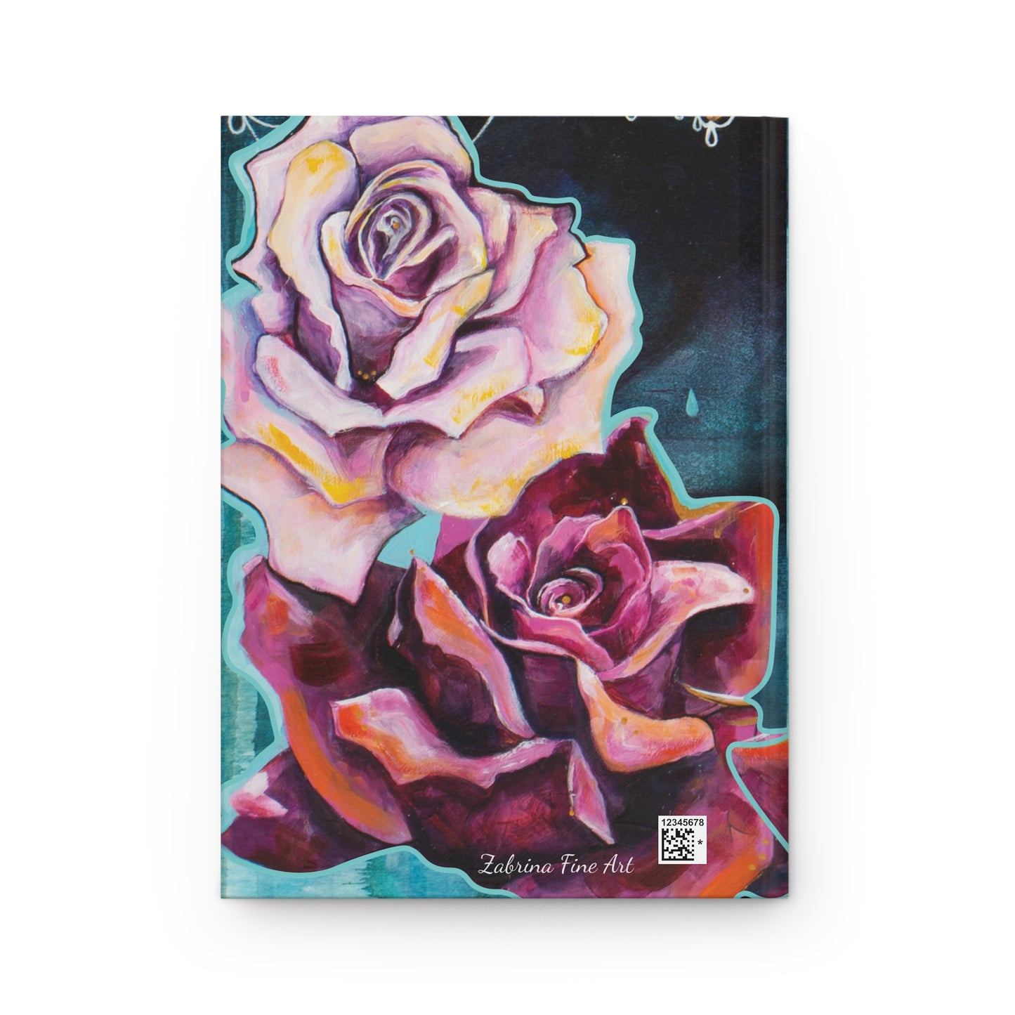 "Roses & Raindrops" Hardcover Journal by Zabrina Fine Art