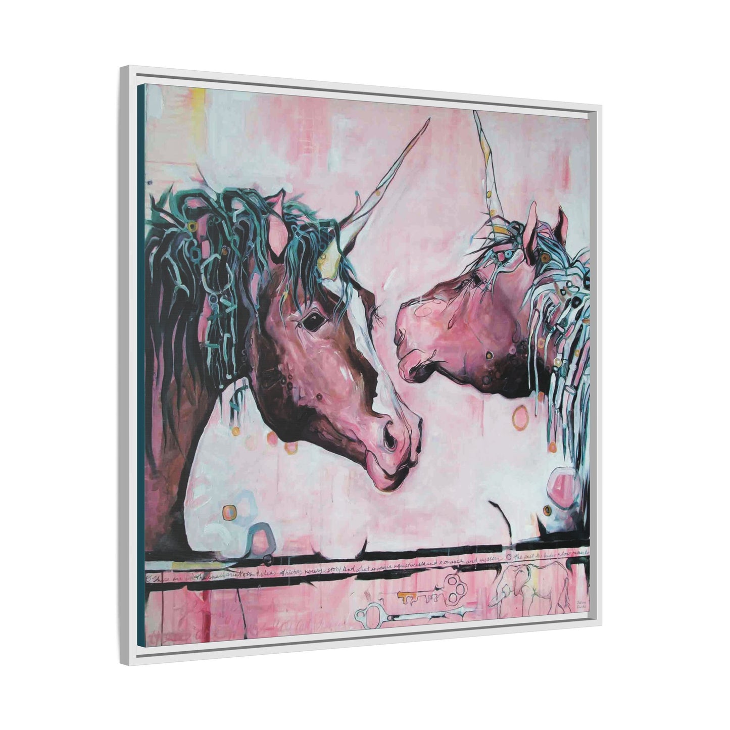 "Unicorns Are Real" Framed Canvas Fine Art Reproduction by Zabrina Fine Art