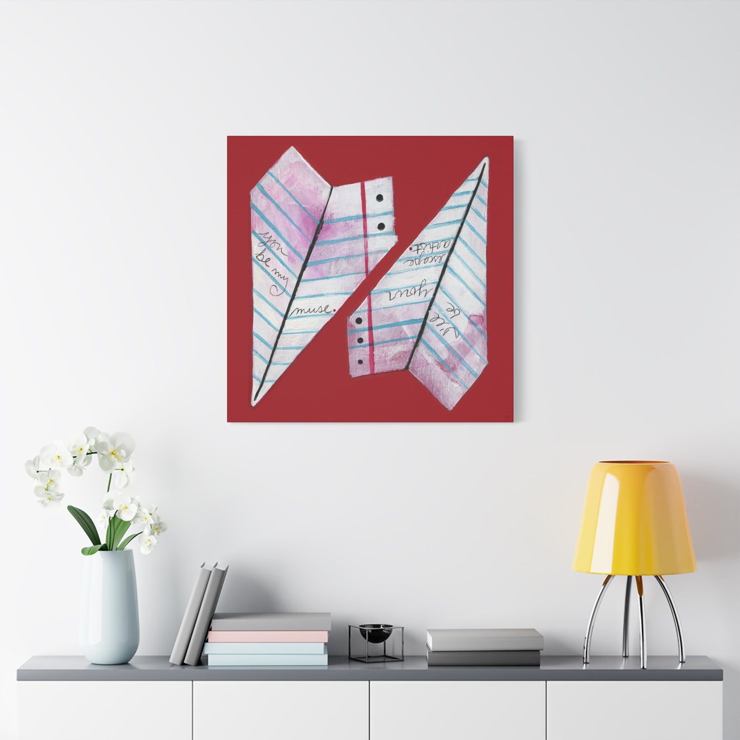 "Be My Muse" Unframed Canvas Red Edge Reproduction by Zabrina Fine Art