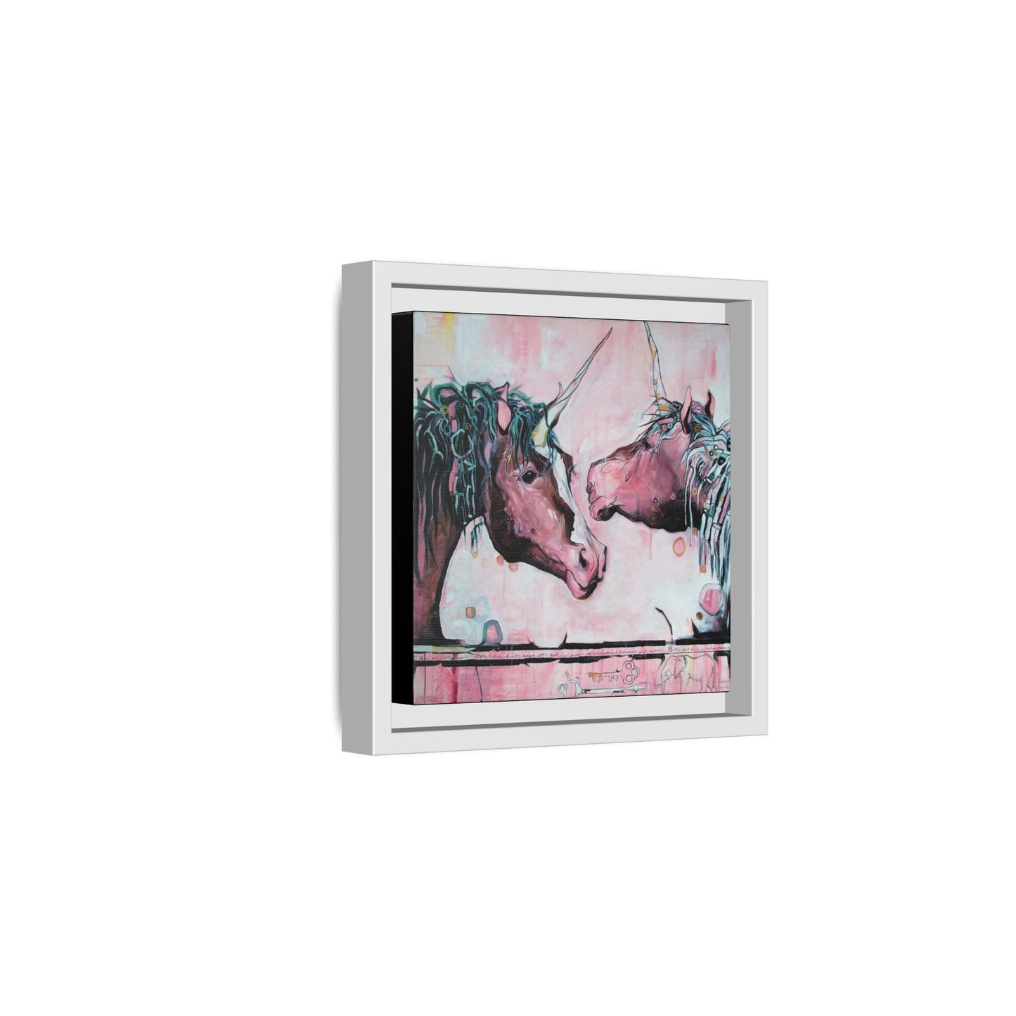"Unicorns Are Real" Framed Canvas Fine Art Reproduction by Zabrina Fine Art