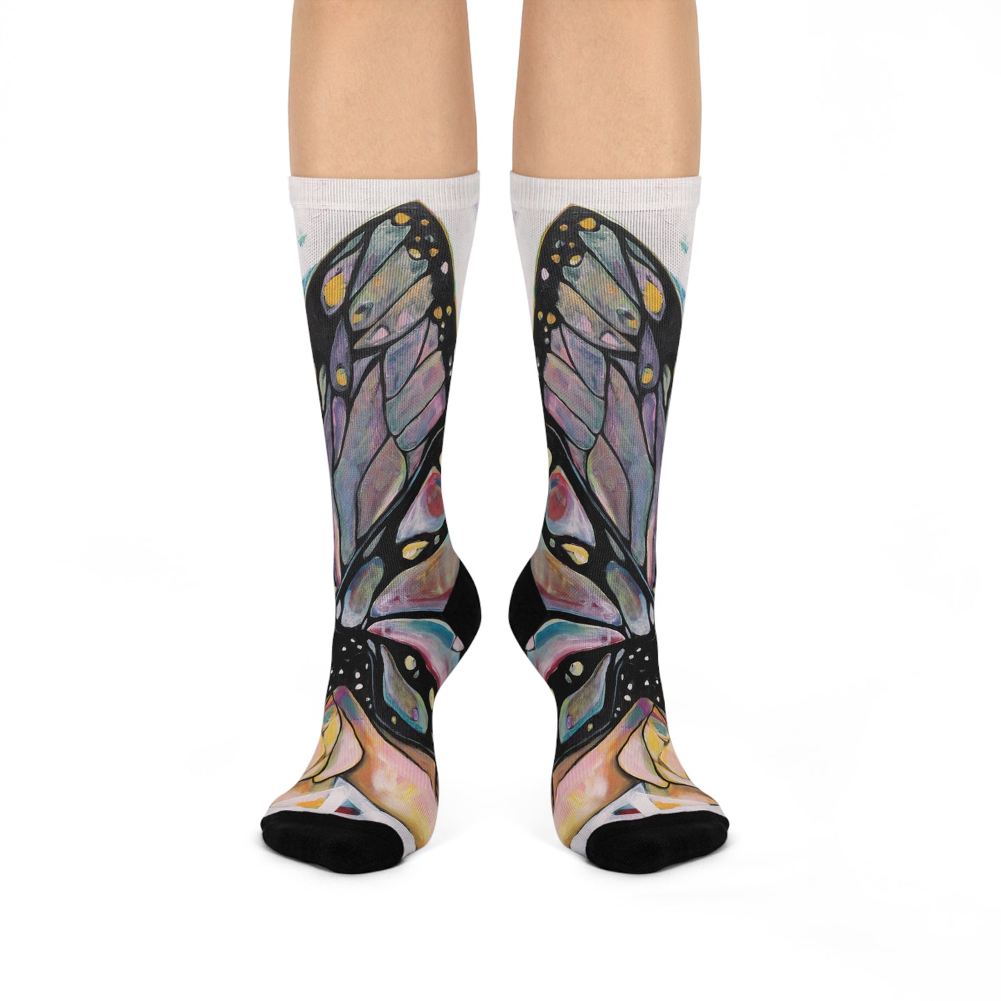 "Brook's Butterfly" Cute Socks by Zabrina Fine Art