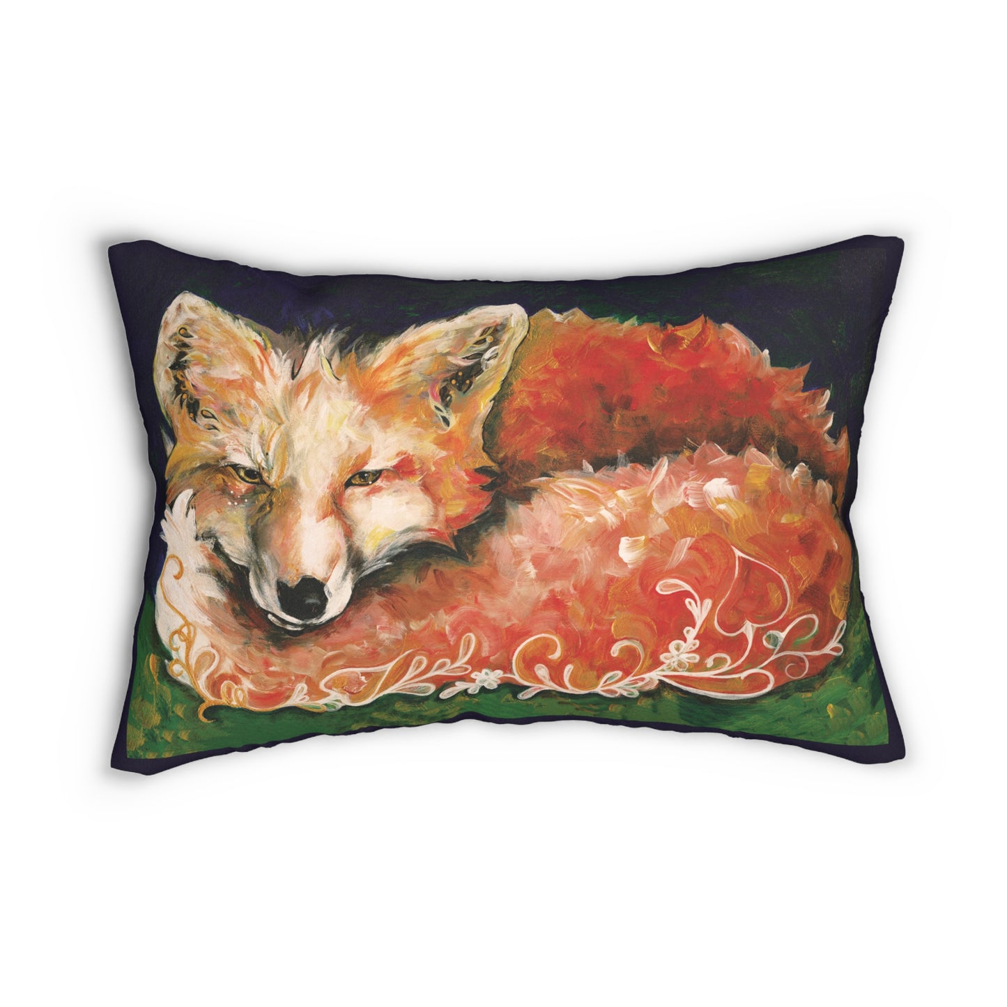 "Fox" Throw Pillow by Zabrina Fine Art