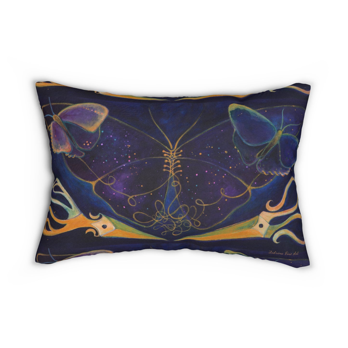 "Gold Threads" Throw Pillow by Zabrina Fine Art