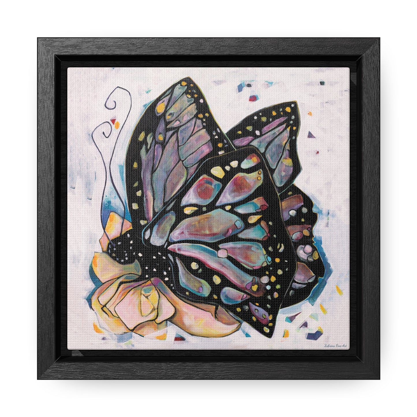 "Butterfly For Brook" Framed Canvas Fine Art Reproduction by Zabrina Fine Art