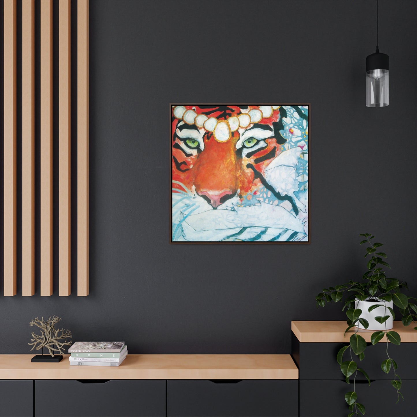 "Tigress" Framed Canvas Fine Art Reproduction by Zabrina Fine Art