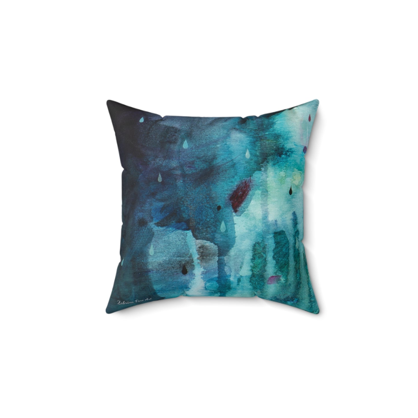 "I love Rainy Days" Throw Pillow by Zabrina Fine Art