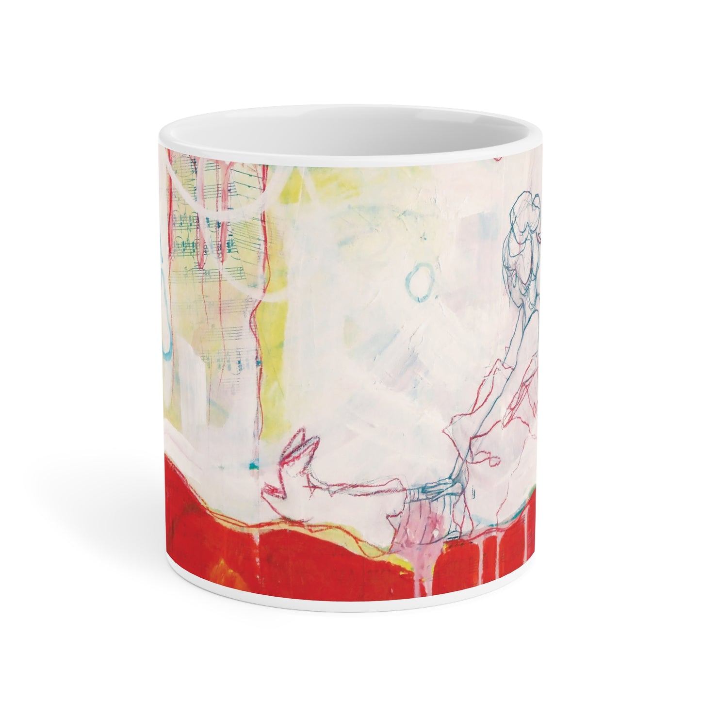 "Moon River Day Dream" Ceramic Coffee Cup White by Zabrina Fine Art