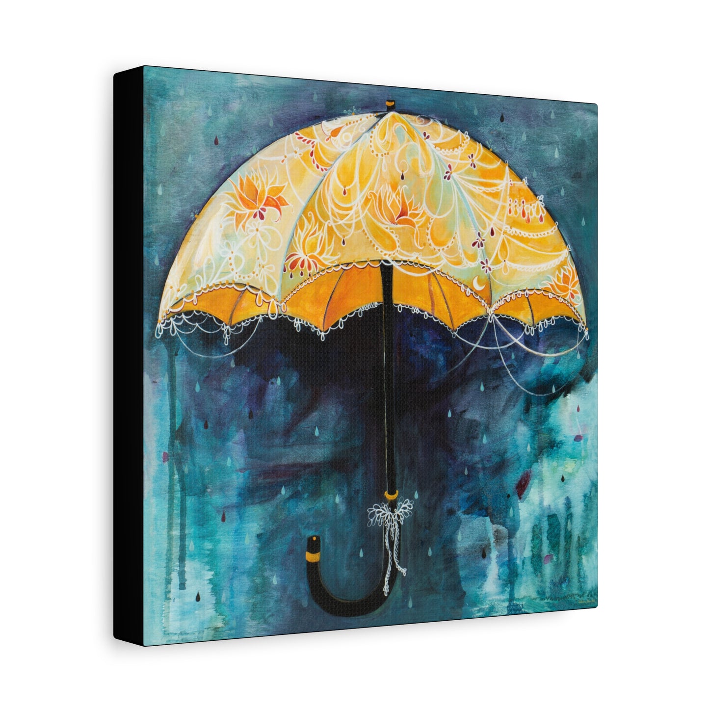 "Rain Glow" Unframed Canvas Black Edge Reproduction by Zabrina Fine Art