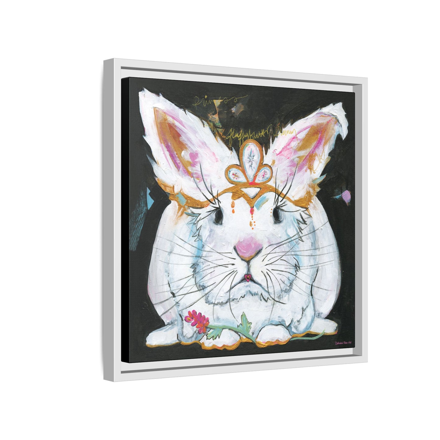 "Princess Fluffy Butter" Framed Canvas Fine Art Reproduction by Zabrina Fine Art