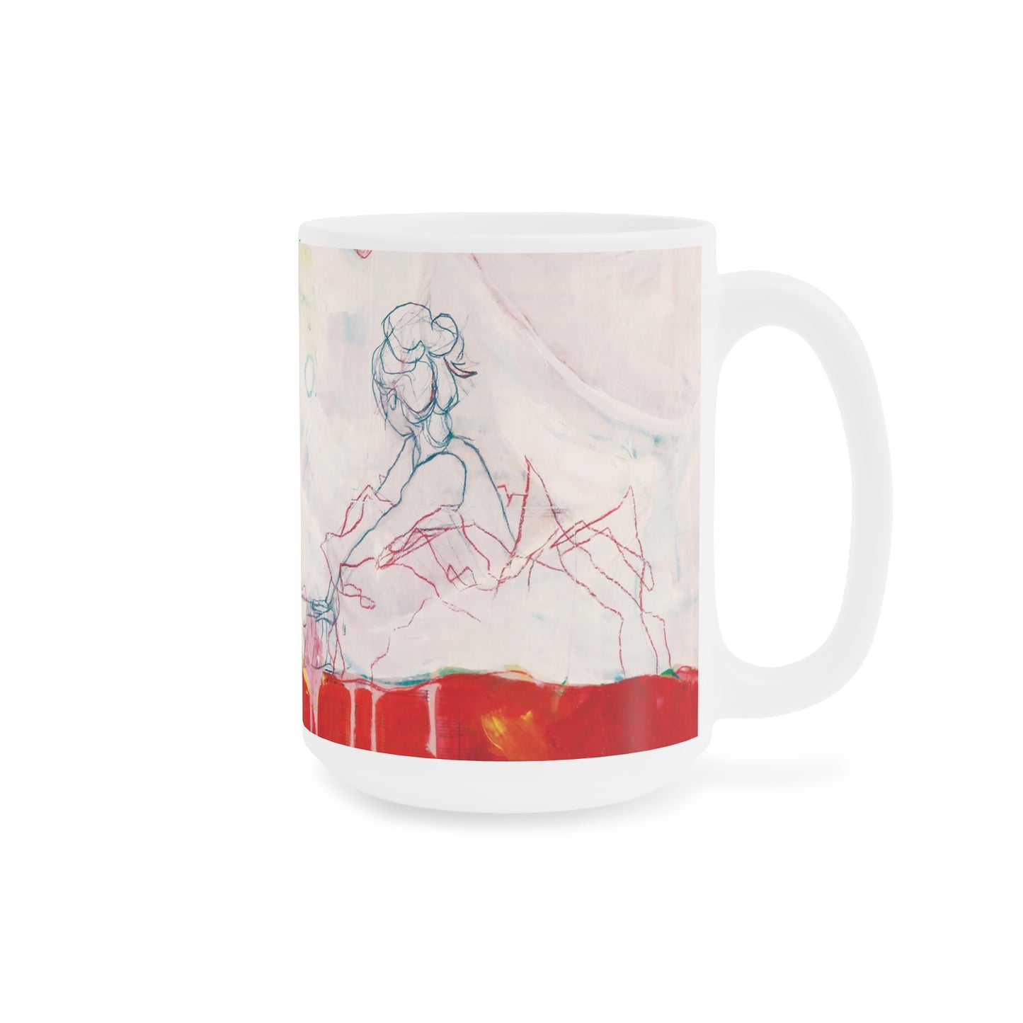 "Moon River Day Dream" Ceramic Coffee Cup White by Zabrina Fine Art