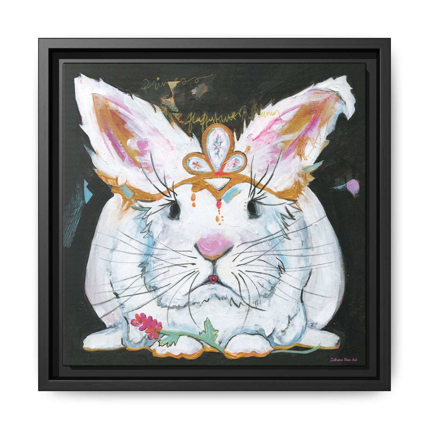 "Princess Fluffy Butter" Framed Canvas Fine Art Reproduction by Zabrina Fine Art