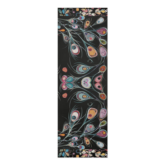 "Peacock Feather Kaliedescope" Yoga Mat by Zabrina Fine Art