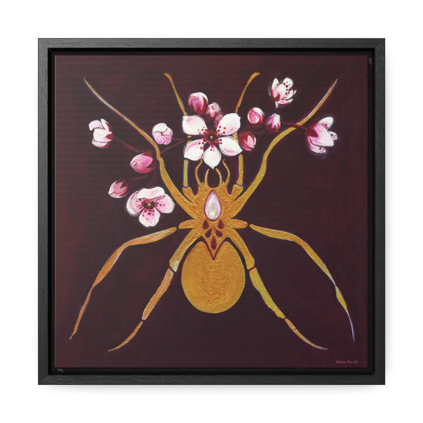 "Gold Spider" Framed Canvas Fine Art Reproduction by Zabrina Fine Art