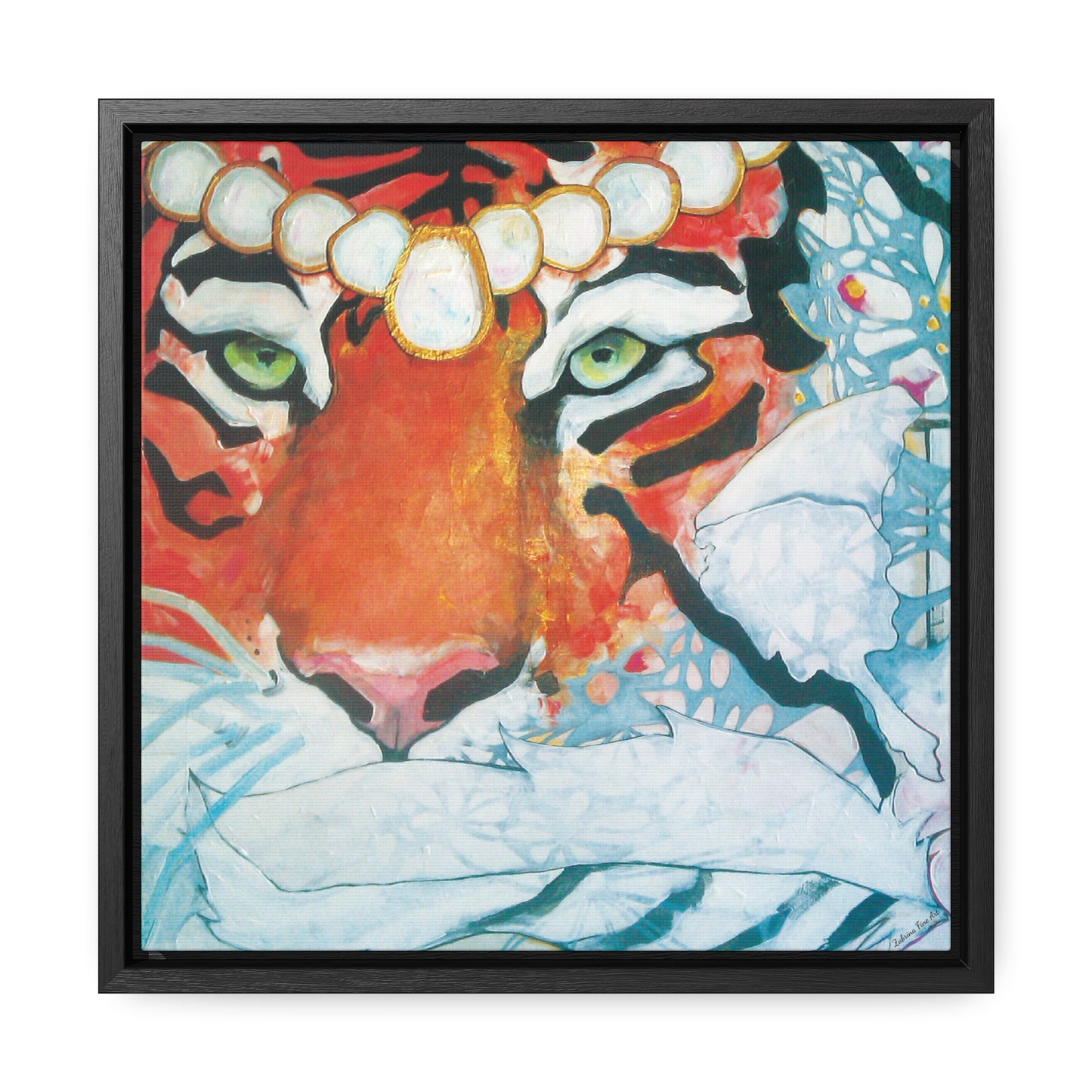 "Tigress" Framed Canvas Fine Art Reproduction by Zabrina Fine Art