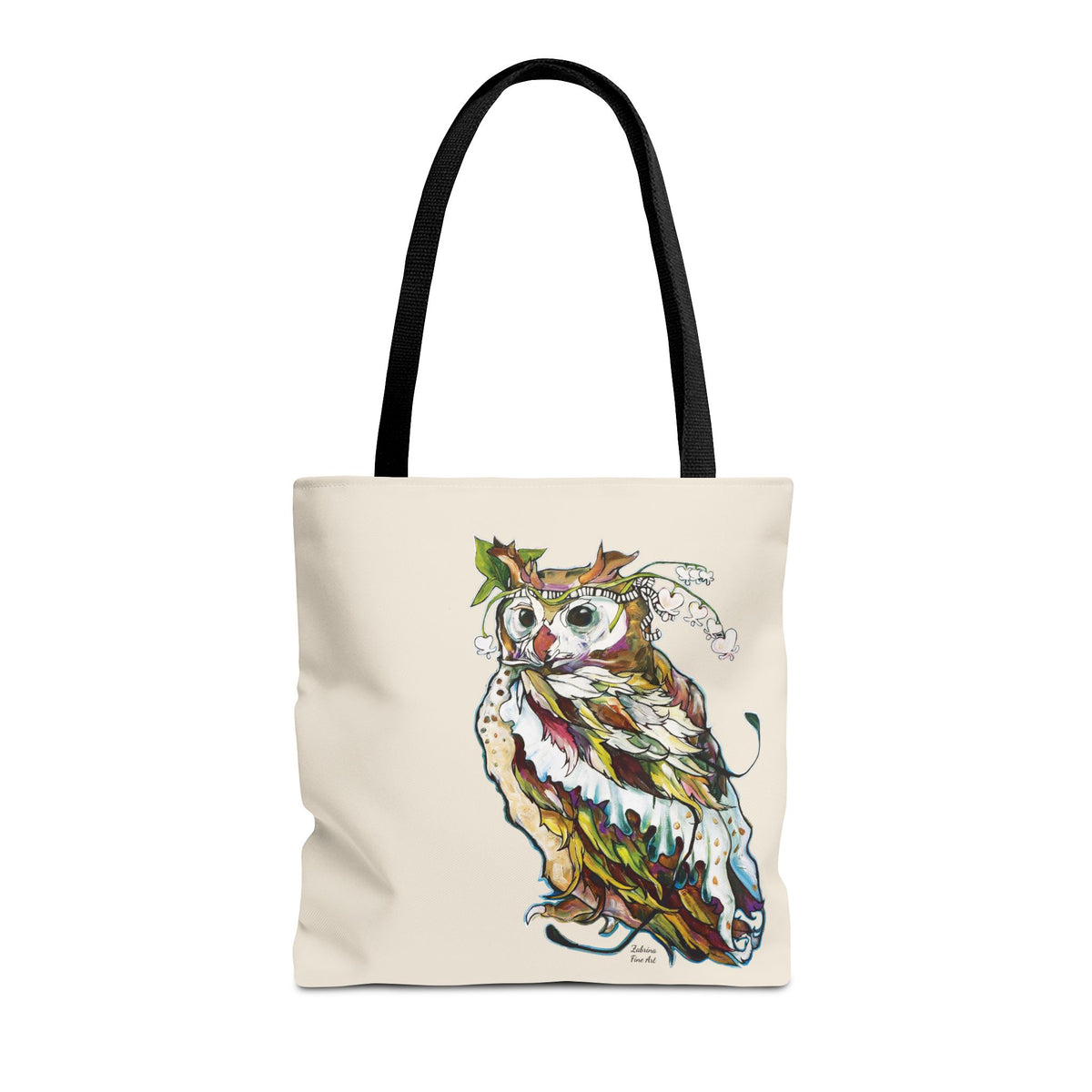 "Two Owls" Tote Bag by Zabrina Fine Art