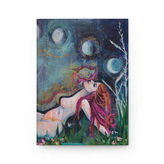 "Moon Bather" Hardcover Journal by Zabrina Fine Art