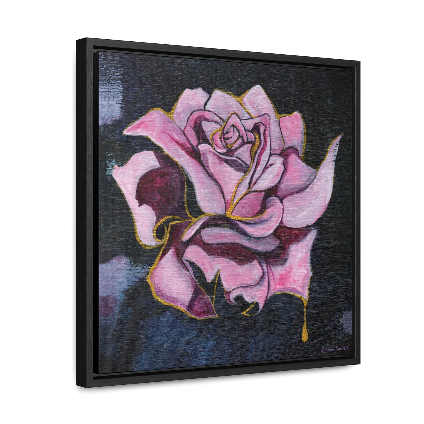 "Gilded Rose" Framed Canvas Fine Art Reproduction by Zabrina Fine Art