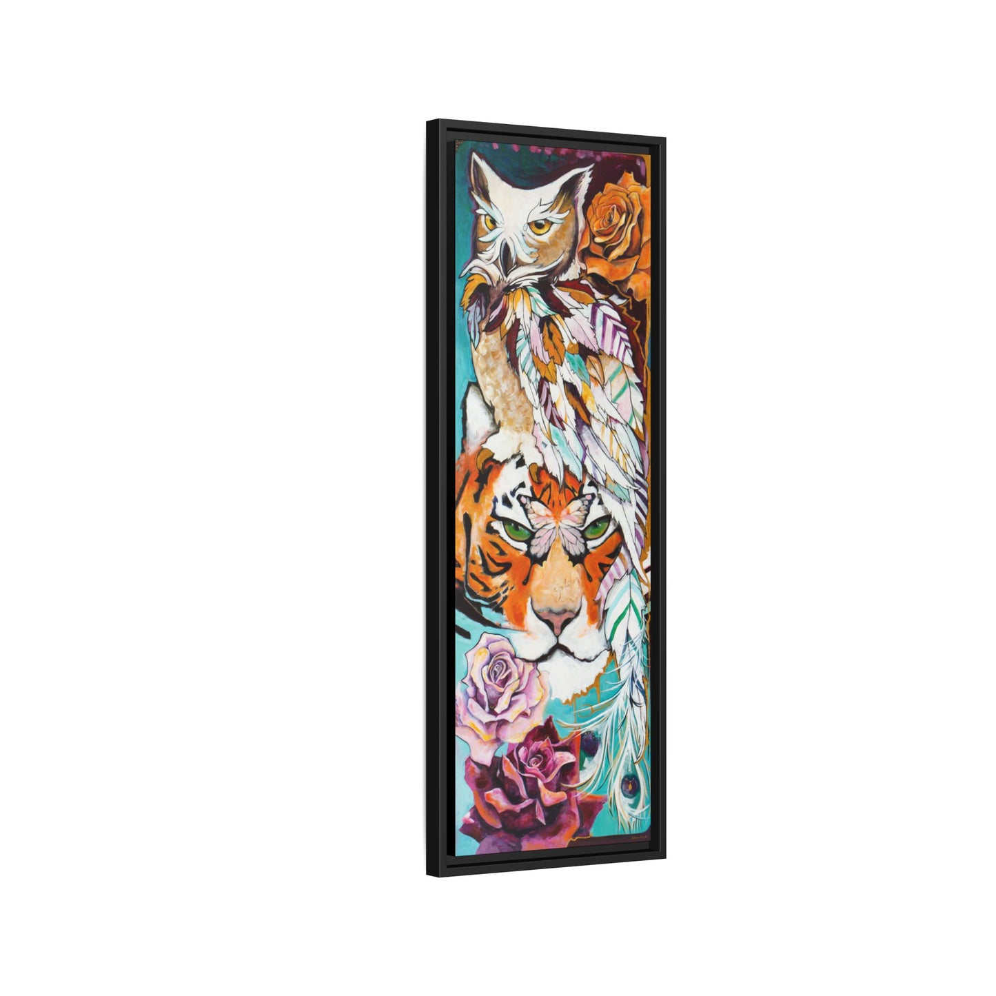 "Owl and Pussycat" Framed Canvas Fine Art Reproduction by Zabrina Fine Art