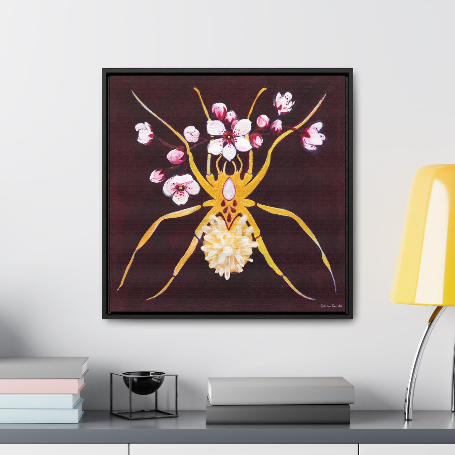 "Crystal Spider" Framed Canvas Fine Art Reproduction by Zabrina Fine Art