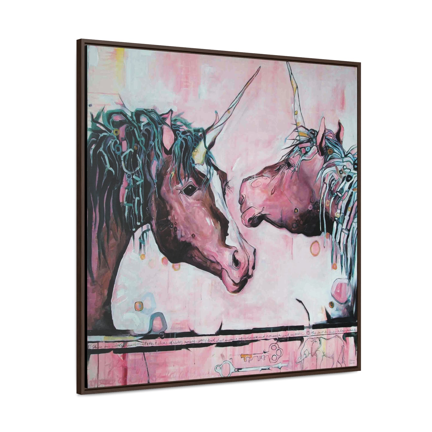 "Unicorns Are Real" Framed Canvas Fine Art Reproduction by Zabrina Fine Art