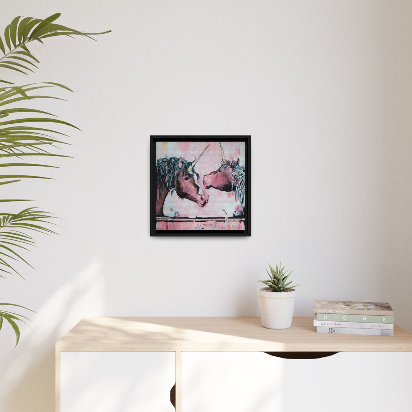 "Unicorns Are Real" Framed Canvas Fine Art Reproduction by Zabrina Fine Art