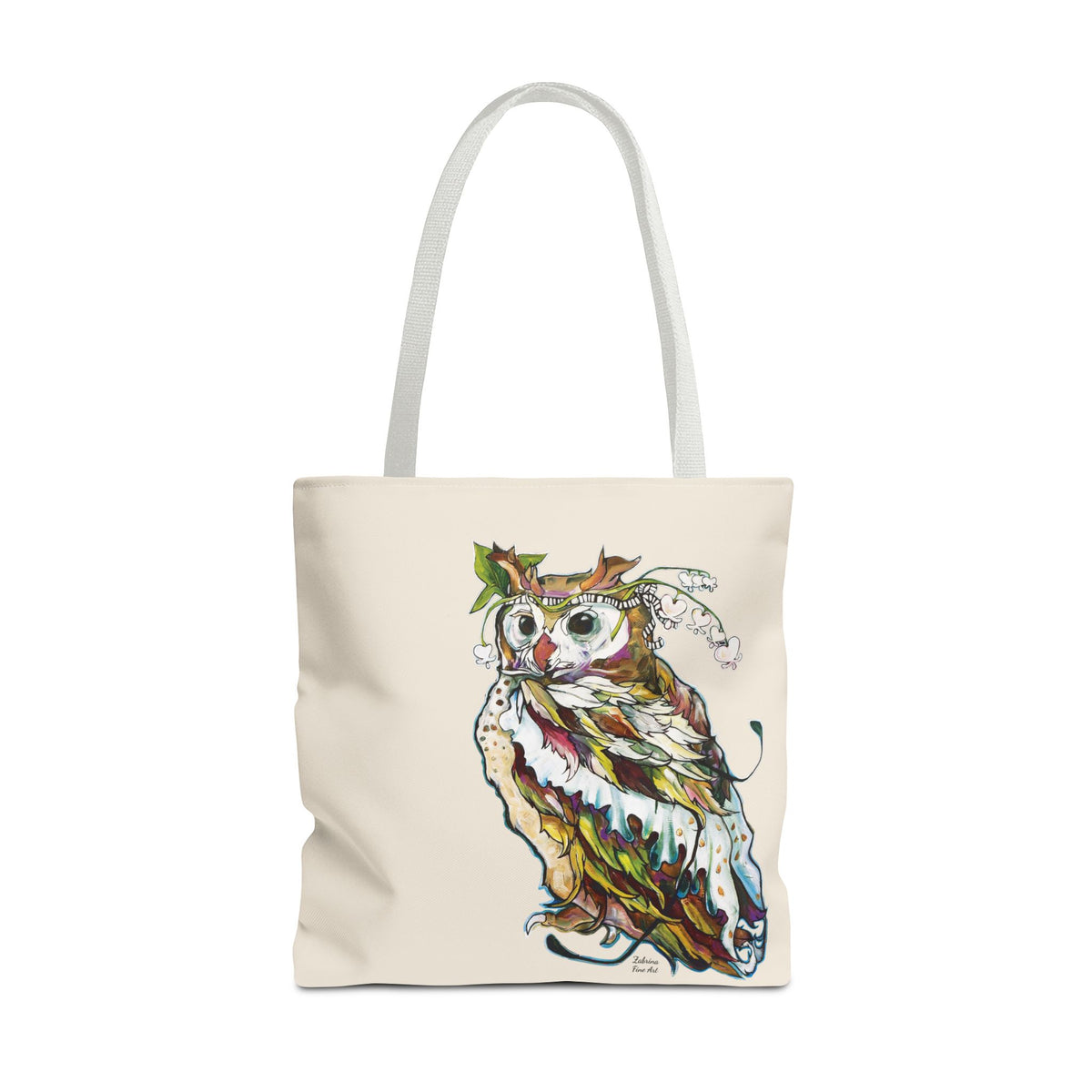 "Two Owls" Tote Bag by Zabrina Fine Art