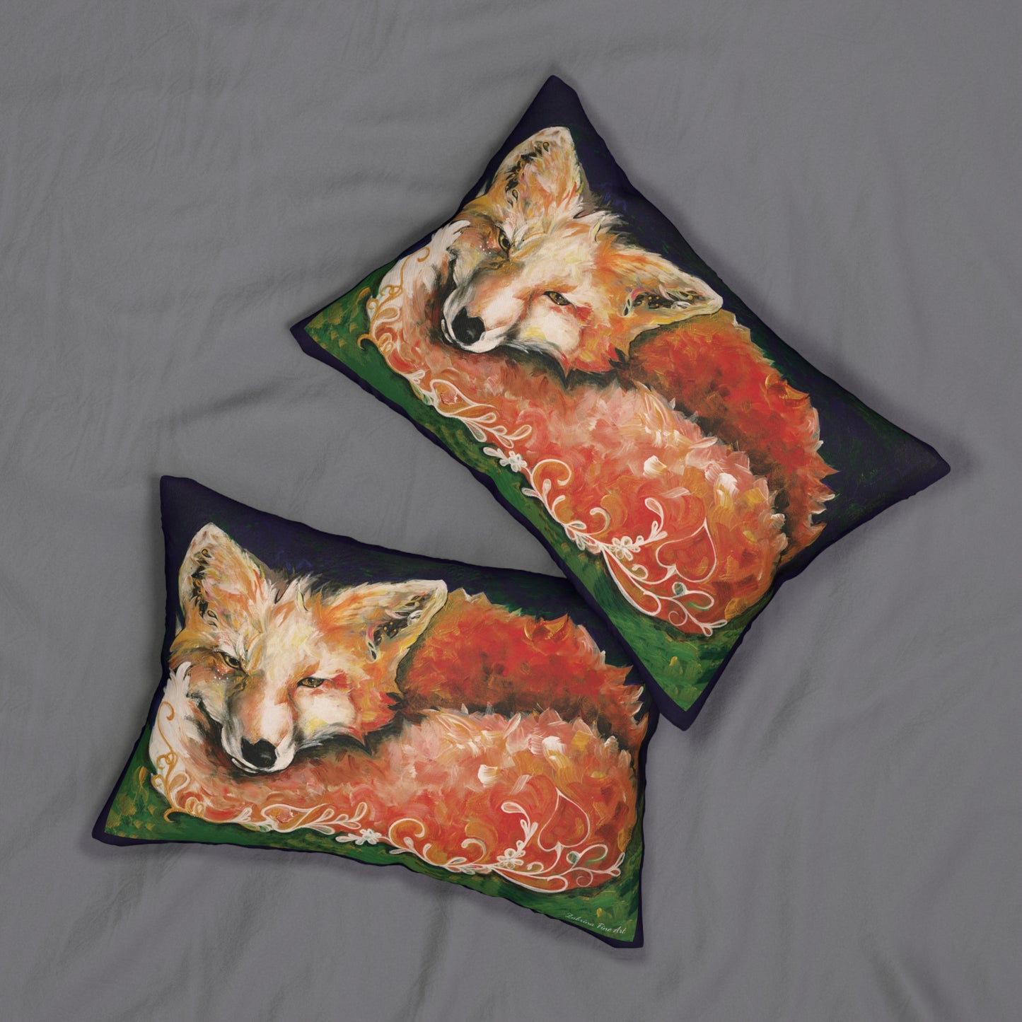 "Fox" Throw Pillow by Zabrina Fine Art