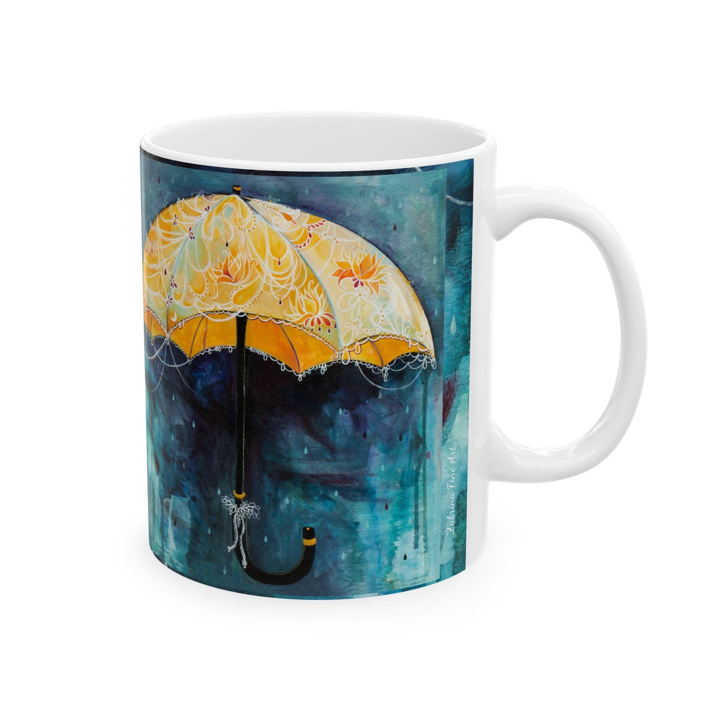 "Rain Glow" Ceramic Mug by Zabrina Fine Art