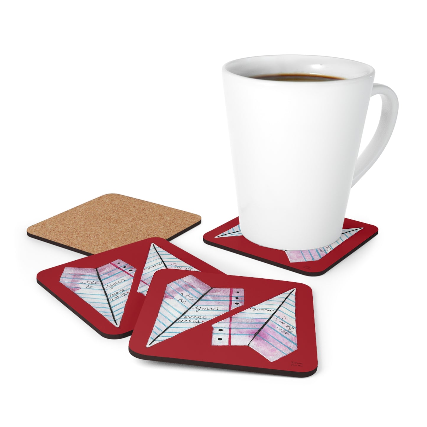 "Paper Planes" Coaster Set by Zabrina Fine Art