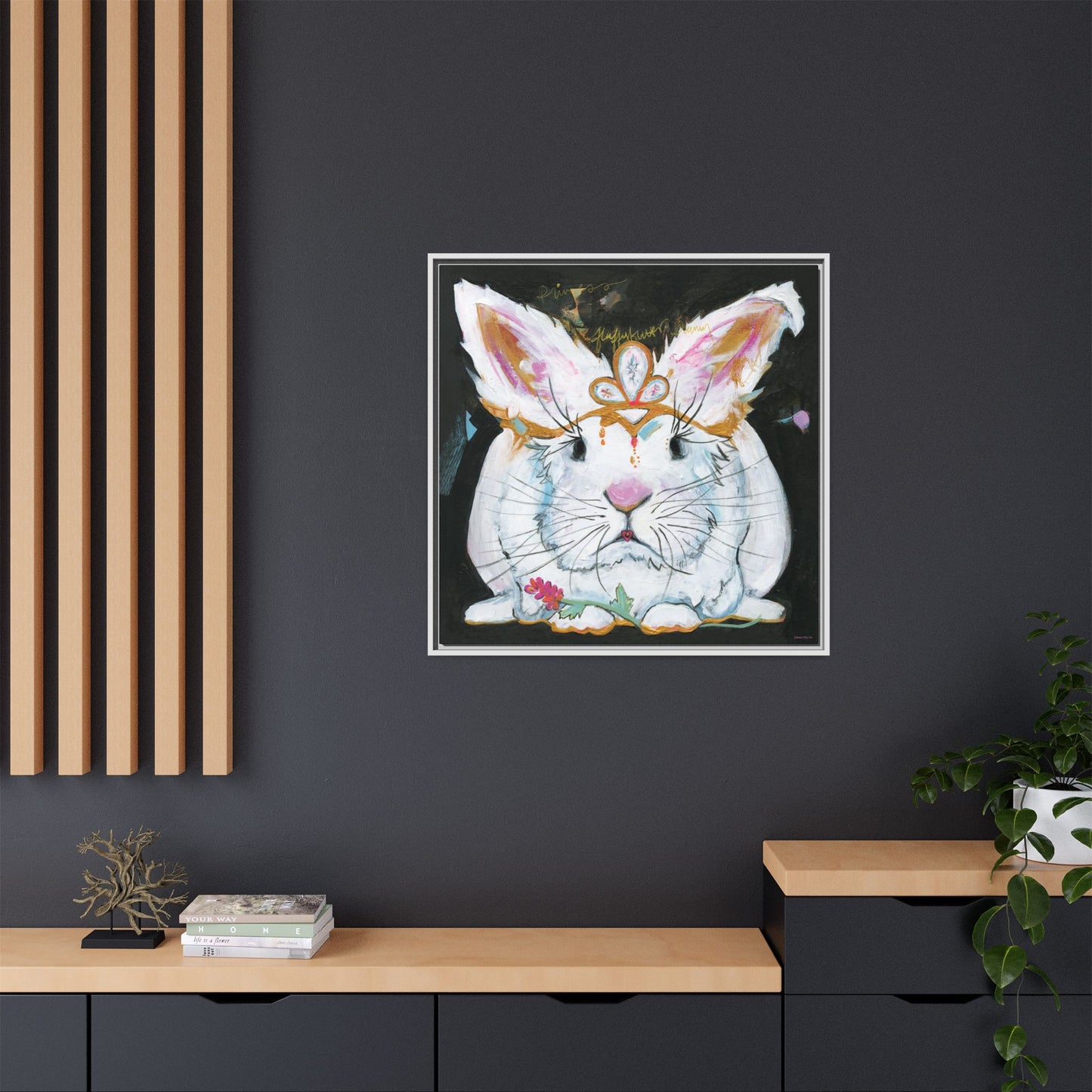 "Princess Fluffy Butter" Framed Canvas Fine Art Reproduction by Zabrina Fine Art