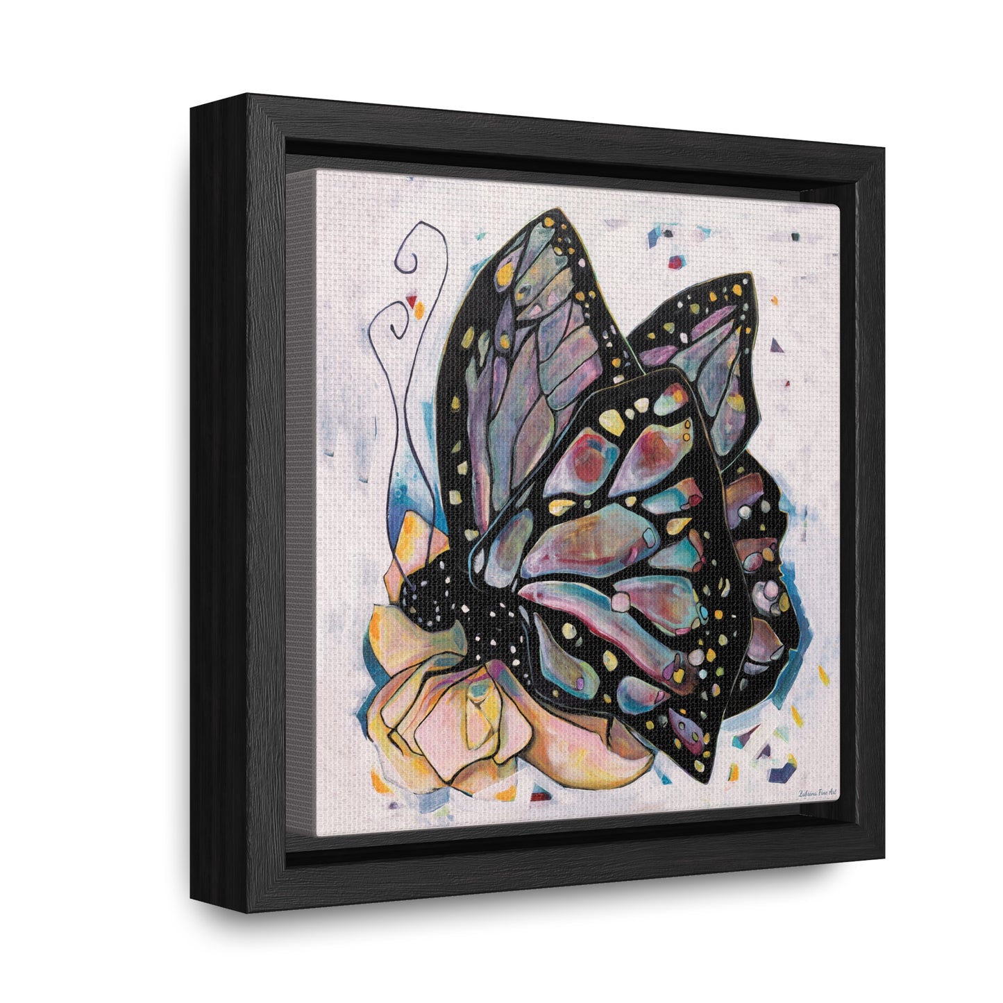 "Butterfly For Brook" Framed Canvas Fine Art Reproduction by Zabrina Fine Art