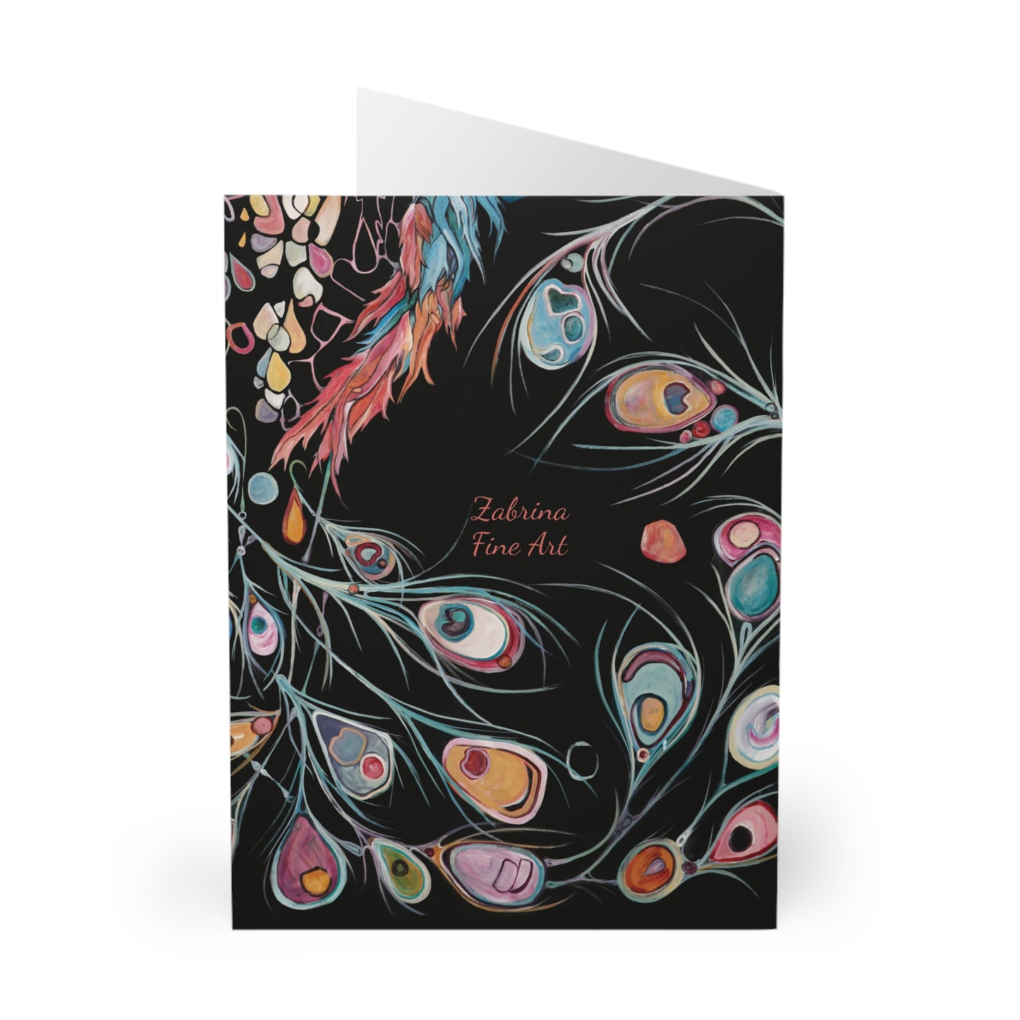 "Peacock Feather" Notecards by Zabrina Fine Art (set of 5)