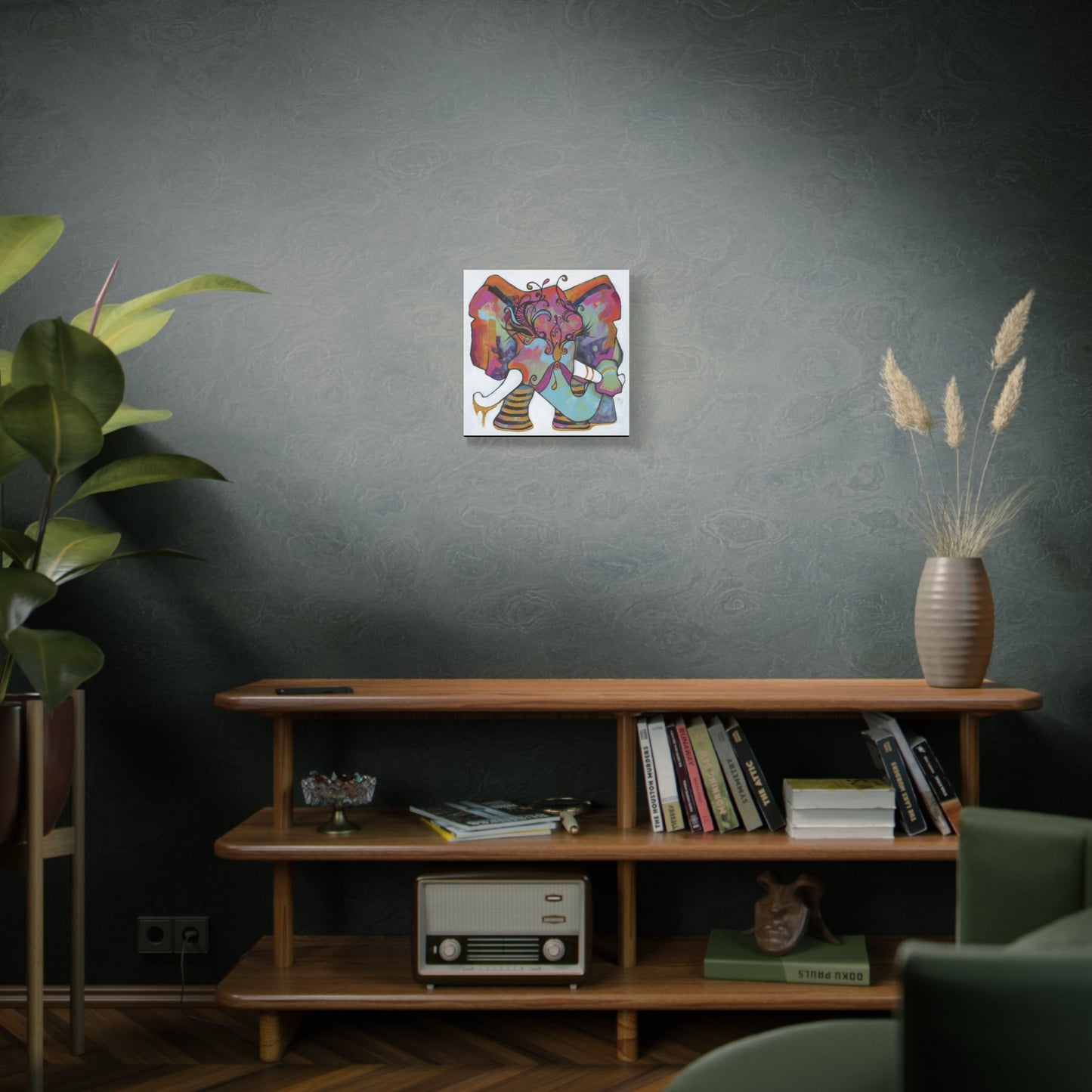 Copy of "Masquerade Elephant" Unframed Canvas Black Edge Reproduction by Zabrina Fine Art
