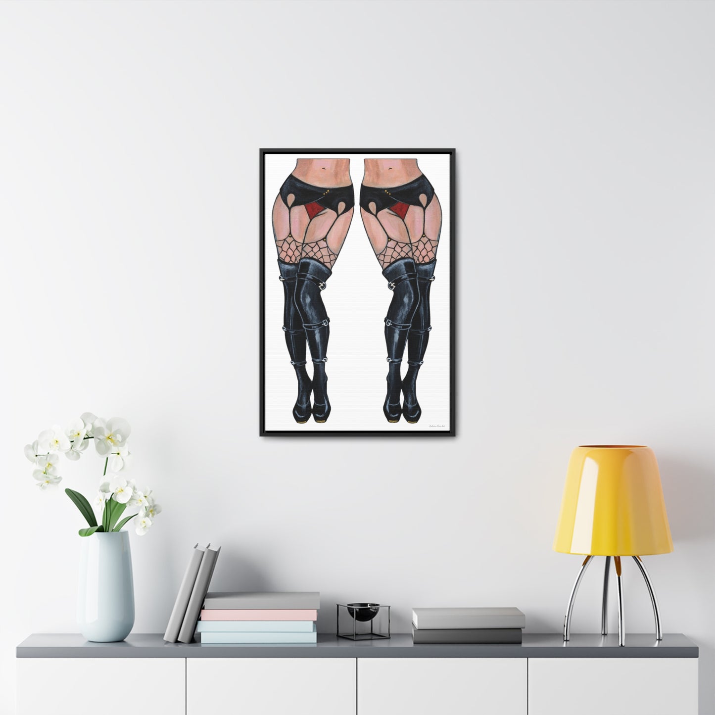 "Legs And Legs" Framed Canvas Fine Art Reproduction by Zabrina Fine Art