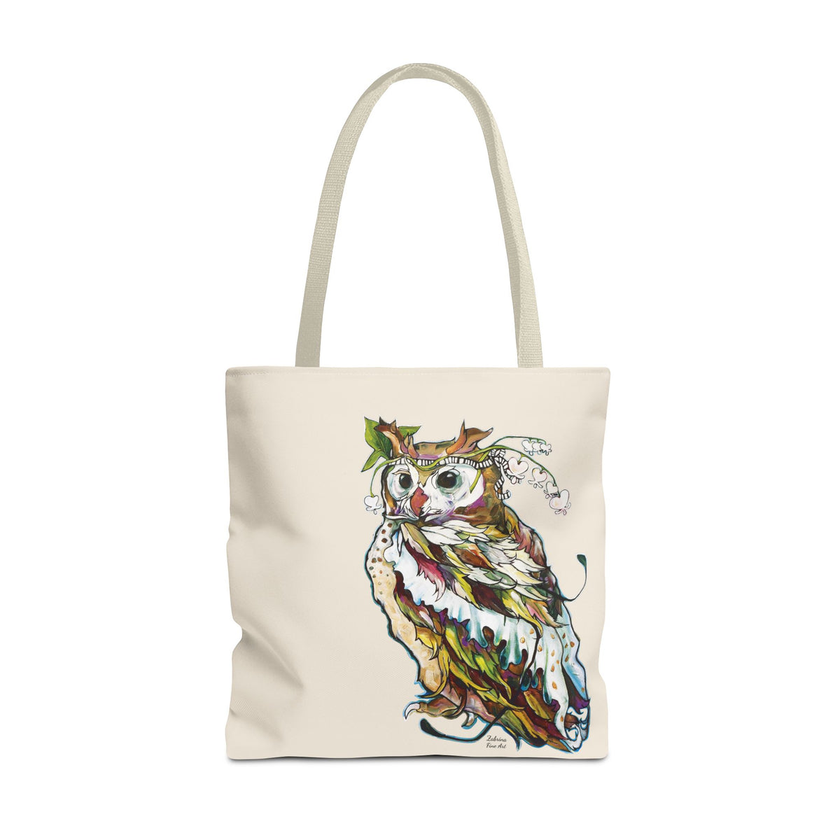 "Two Owls" Tote Bag by Zabrina Fine Art
