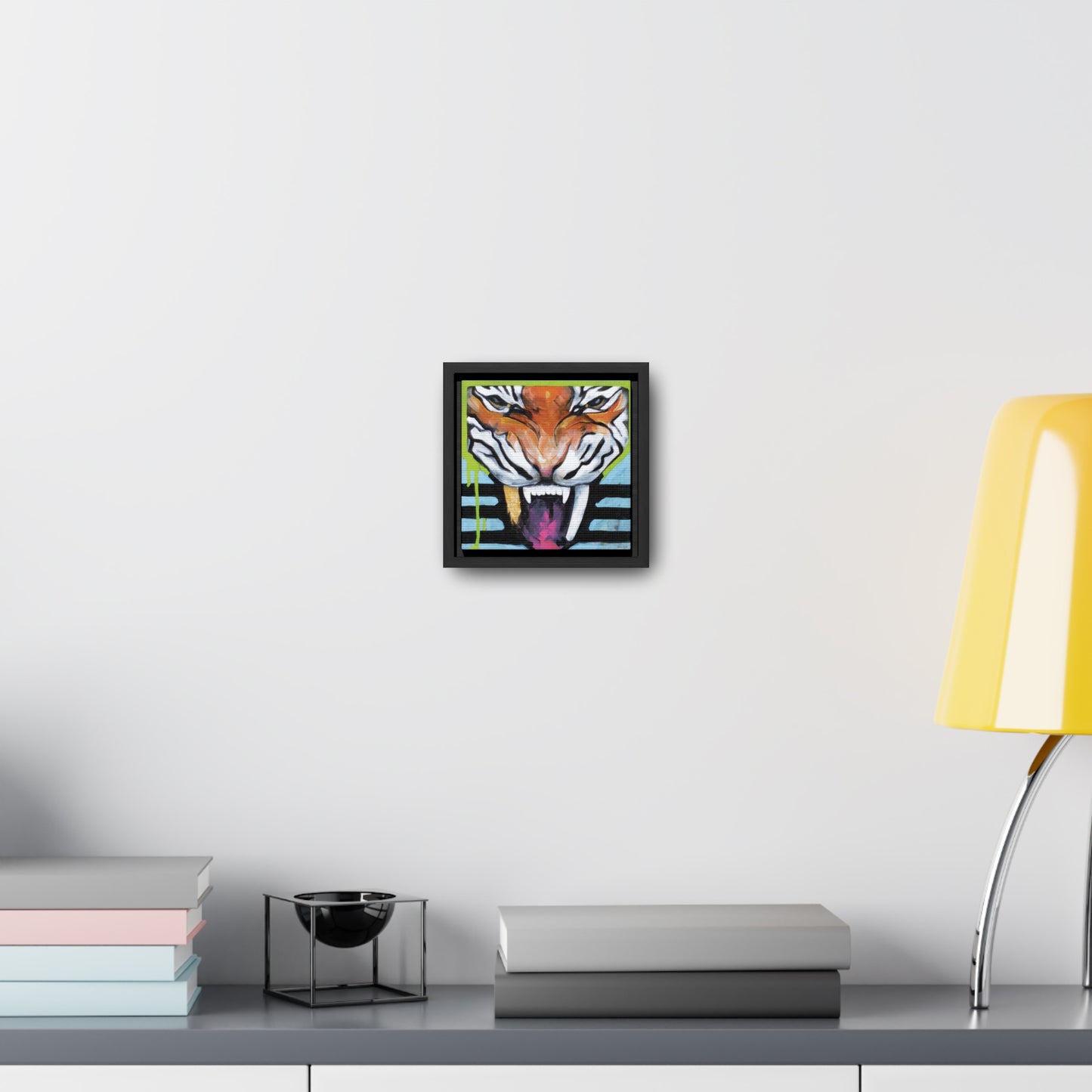 "Tiger Fang" Framed Canvas Fine Art Reproduction by Zabrina Fine Art