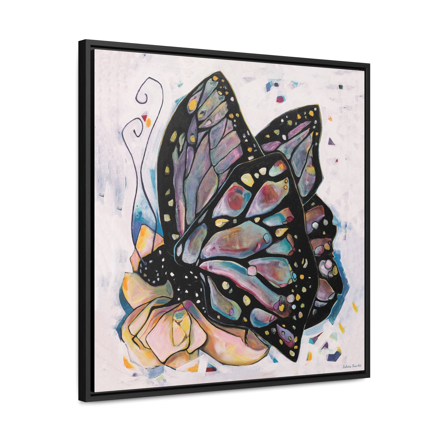 "Butterfly For Brook" Framed Canvas Fine Art Reproduction by Zabrina Fine Art