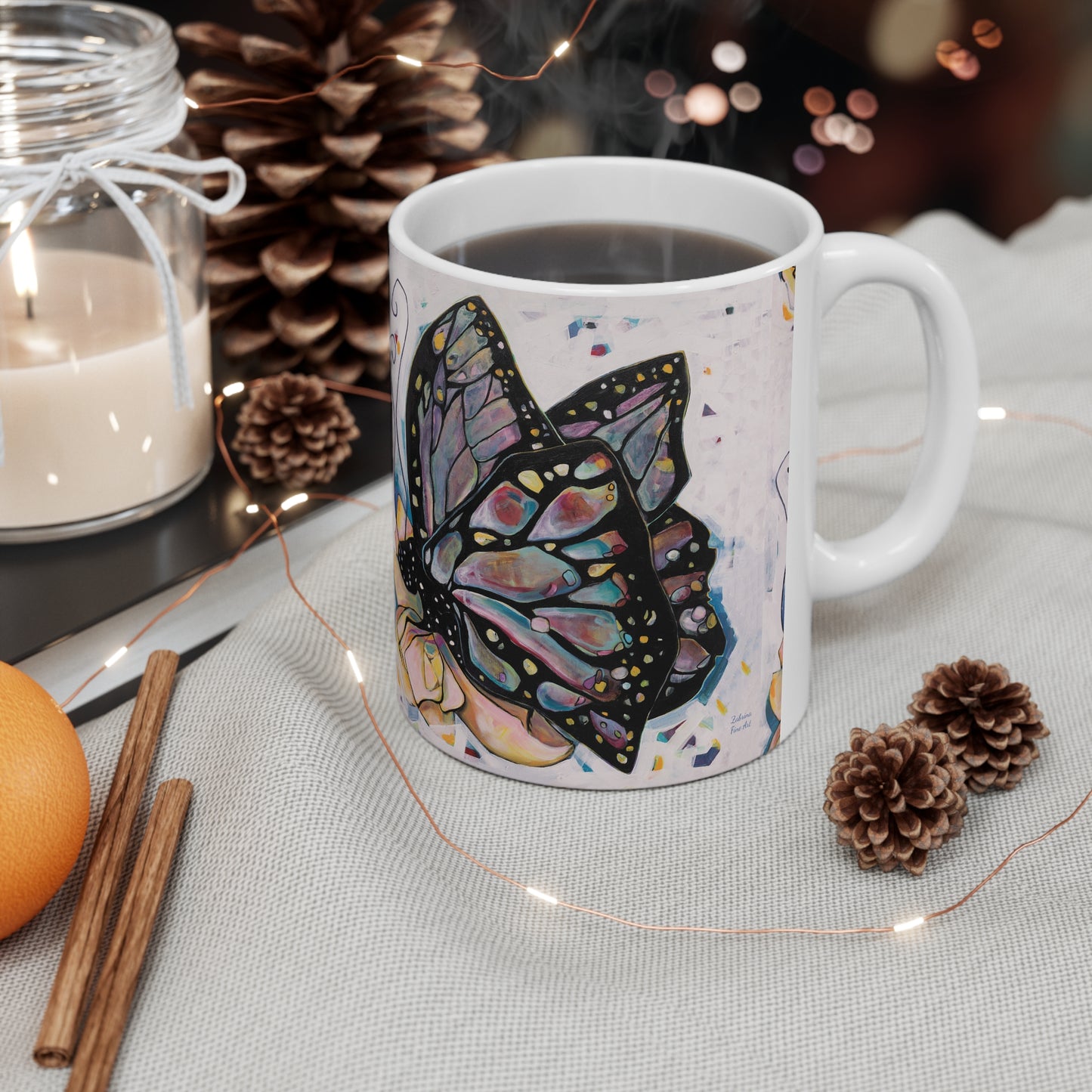 "Butterfly for Brook" Ceramic Mug by Zabrina Fine Art