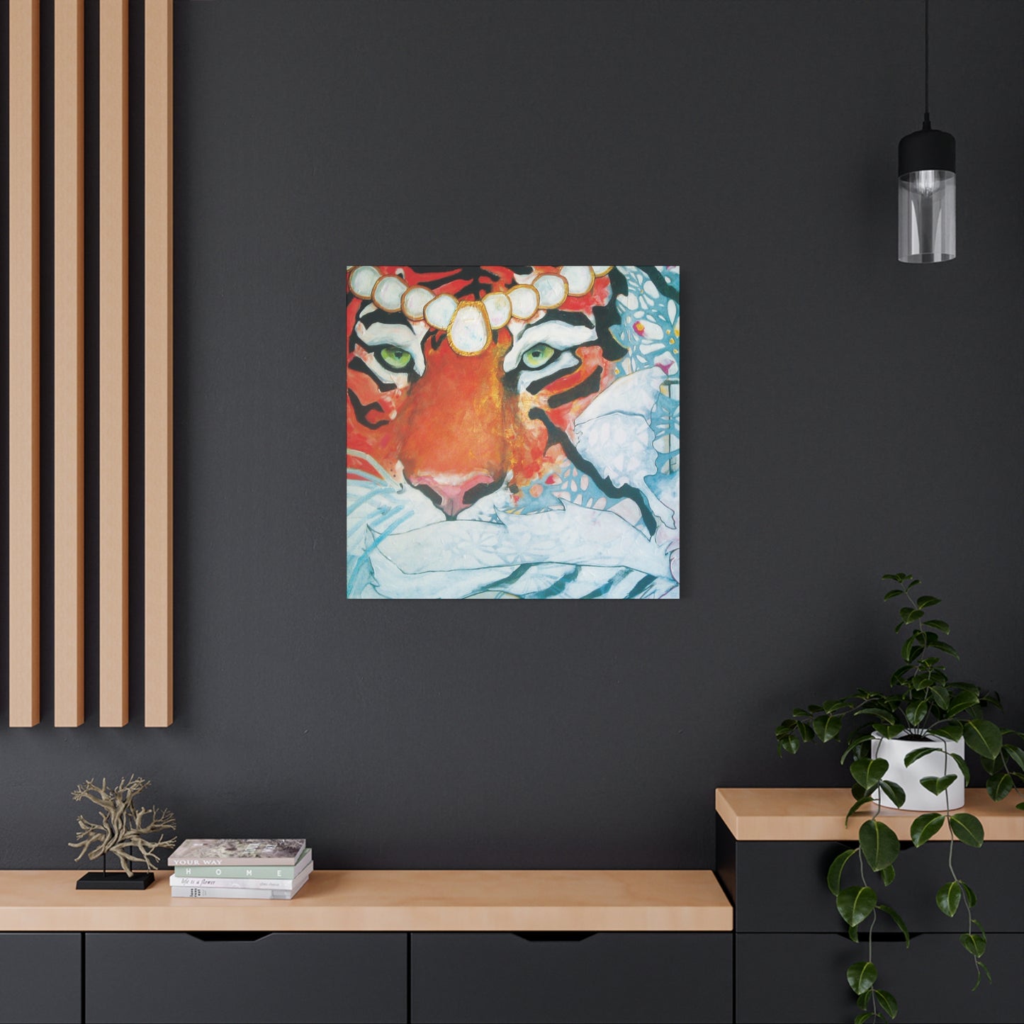 "Tigress" Unframed Canvas Black Edge Reproduction by Zabrina Fine Art